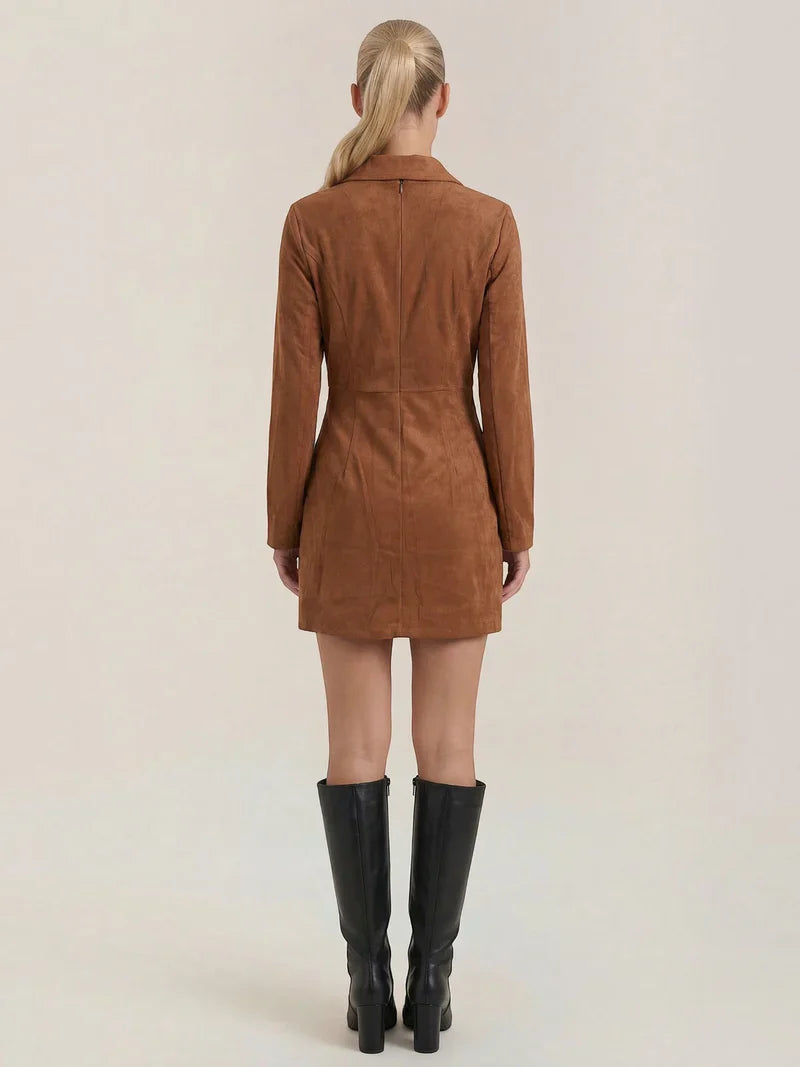 Tamara Zip-Front Mini Dress