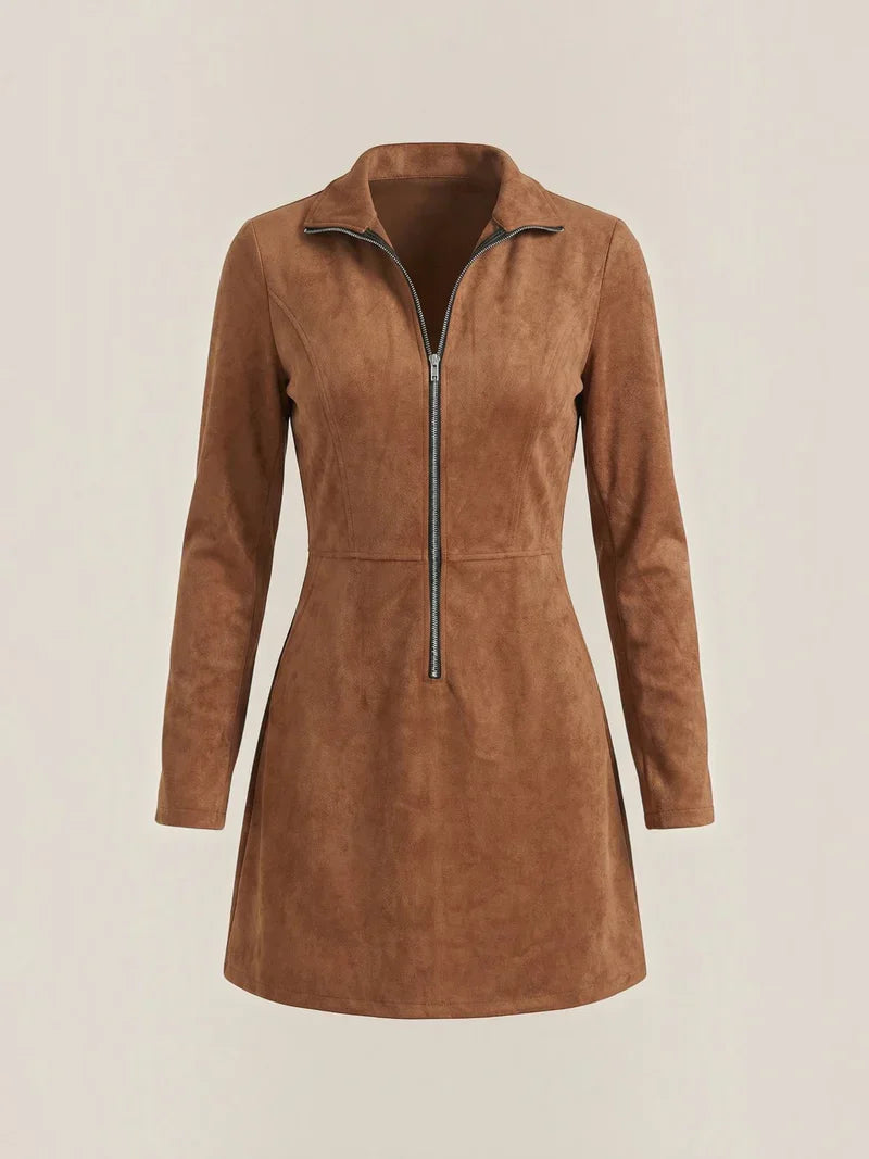 Tamara Zip-Front Mini Dress