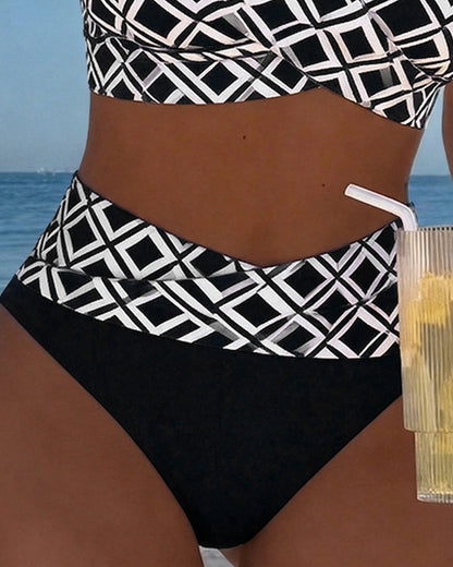 Costume Due Pezzi Stile Reggiseno Motivo Diamante
