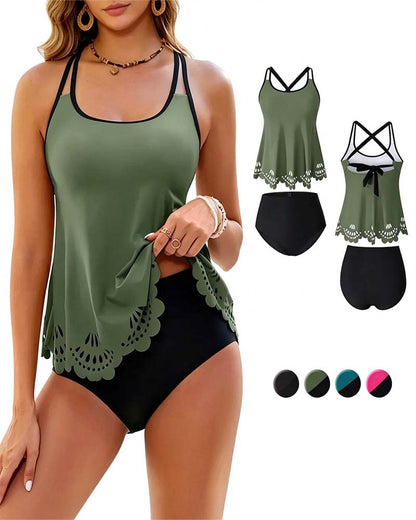 Tankini Doppia Spallina Sottile Cut-Out
