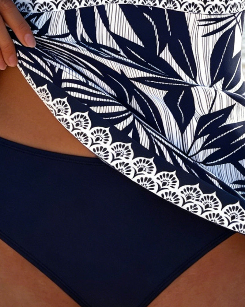 Tankini Stampa Botanica Halter