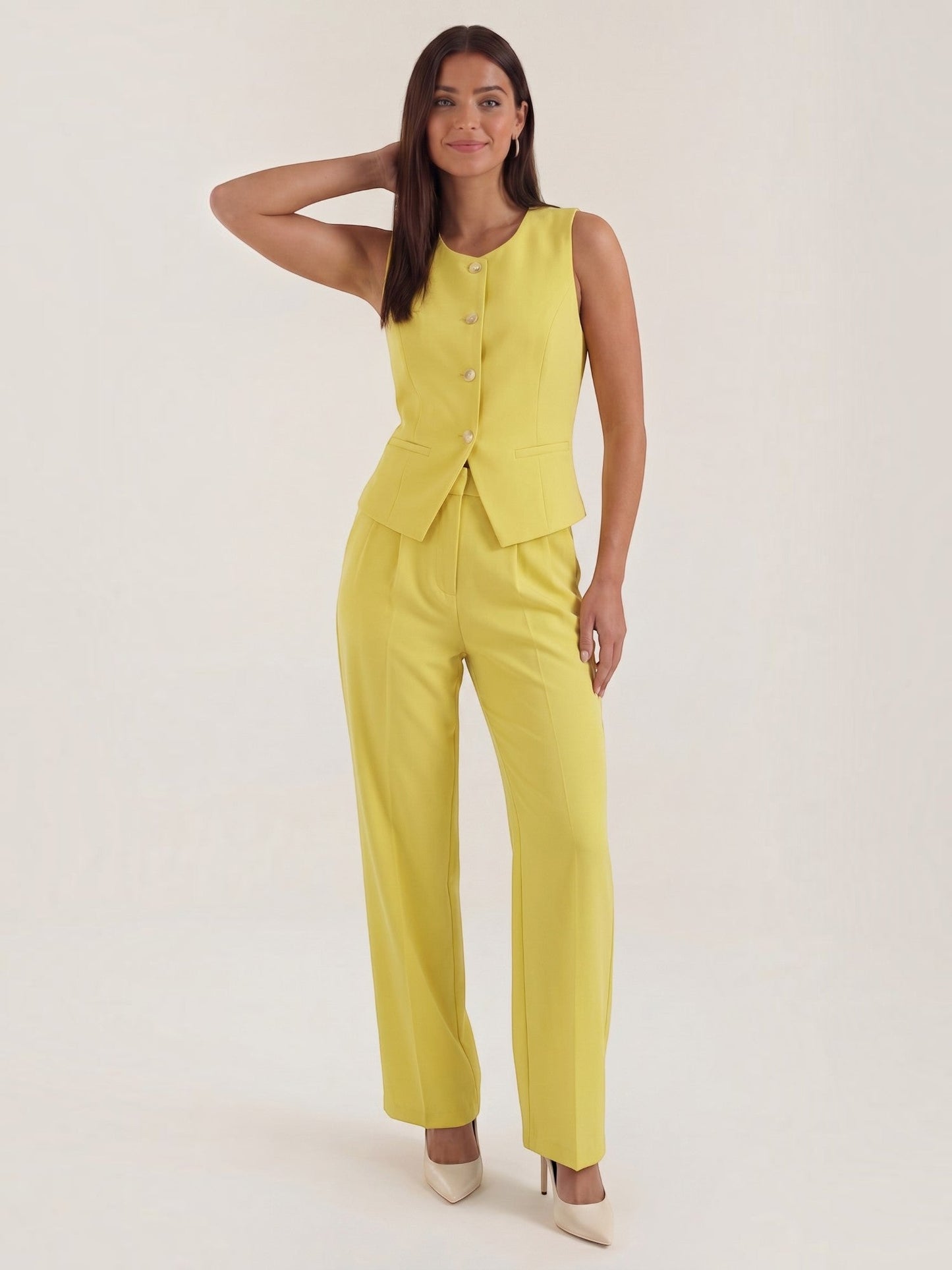 Anita Two-Piece Set with Tailored Vest and Trousers