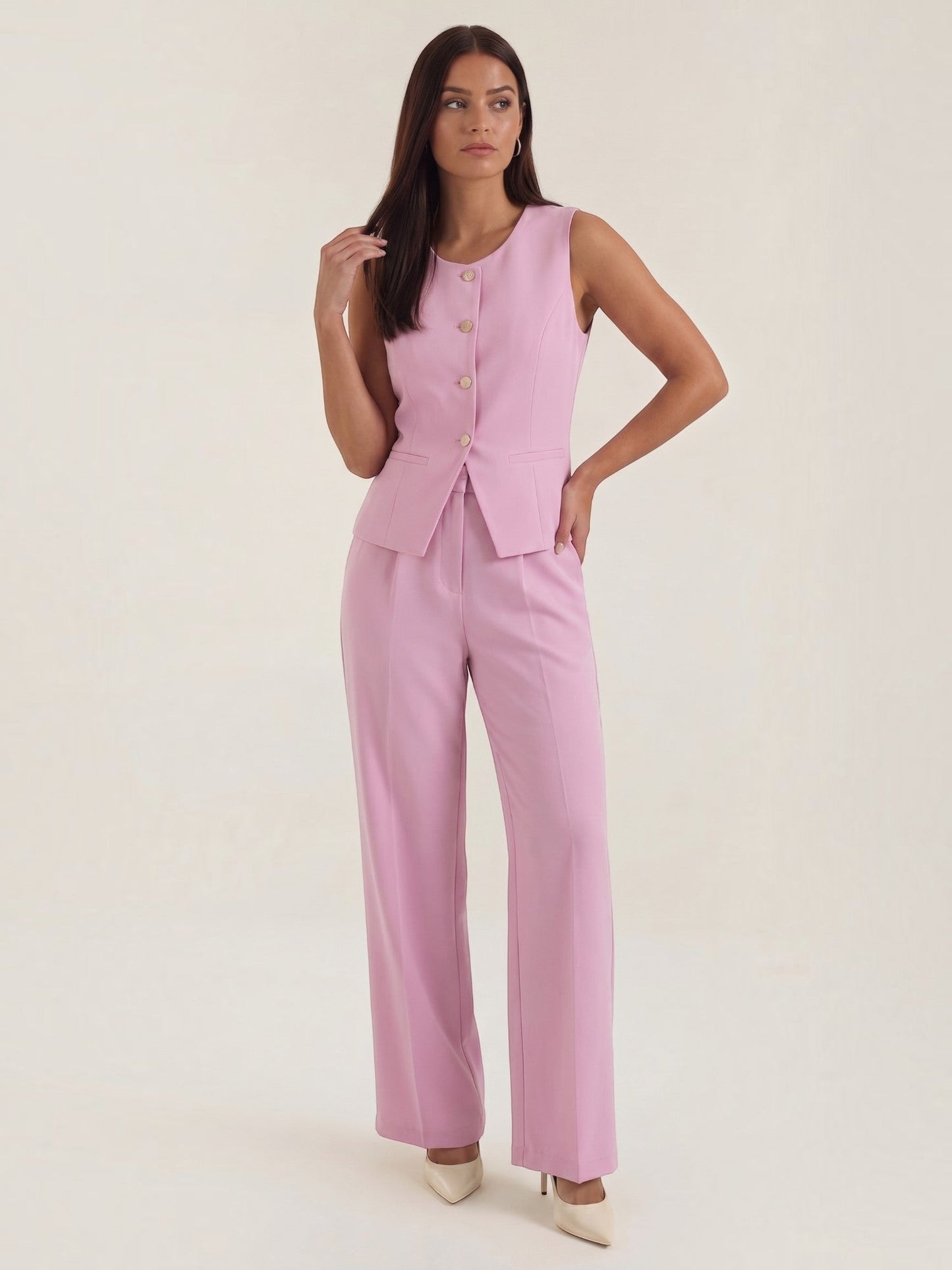 Anita Two-Piece Set with Tailored Vest and Trousers