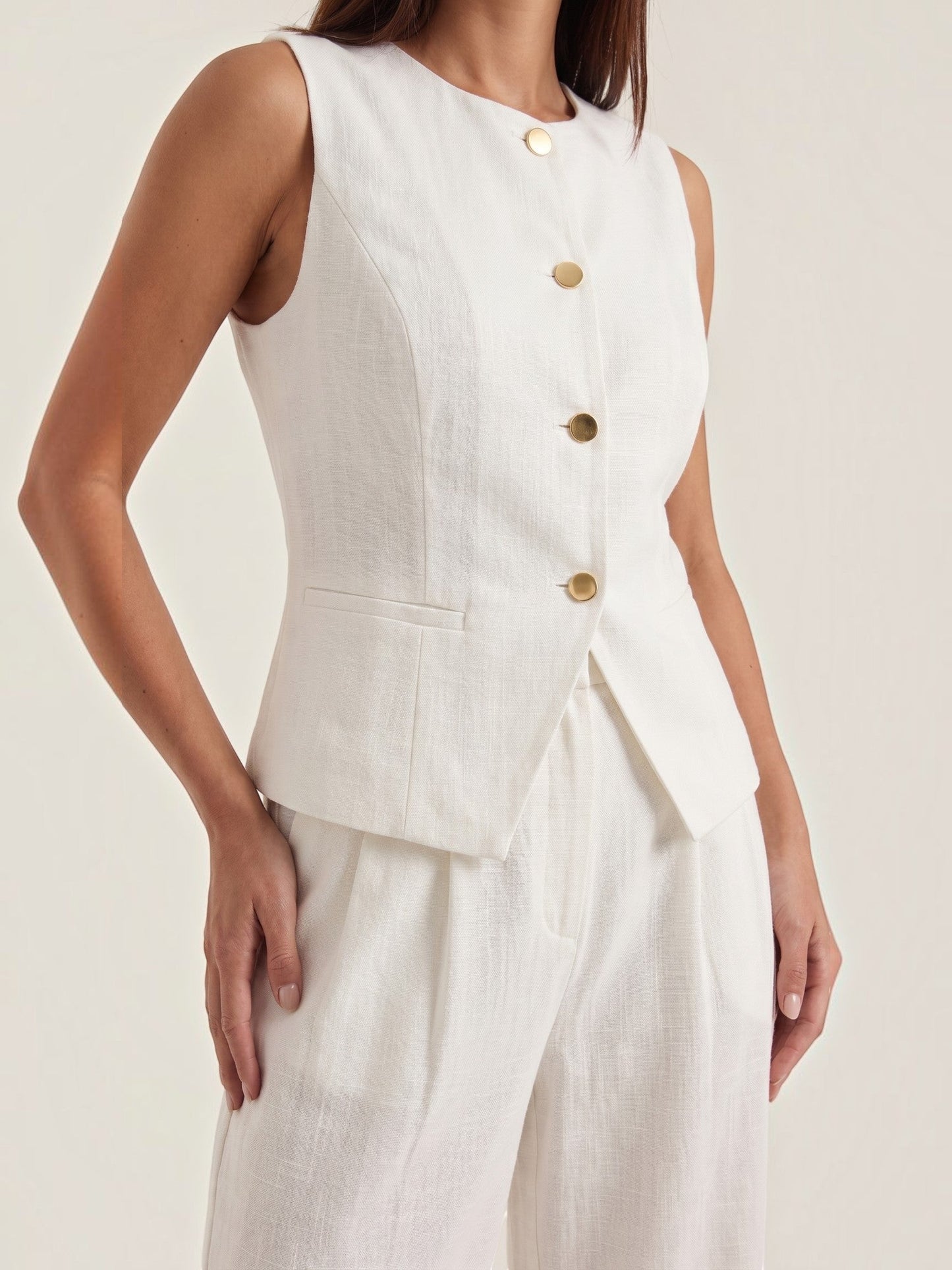 Anita Two-Piece Set with Tailored Vest and Trousers
