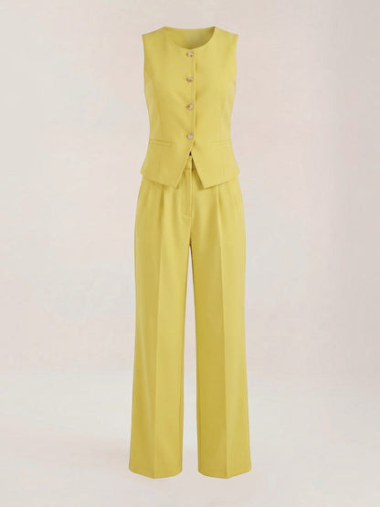 Anita Two-Piece Set with Tailored Vest and Trousers