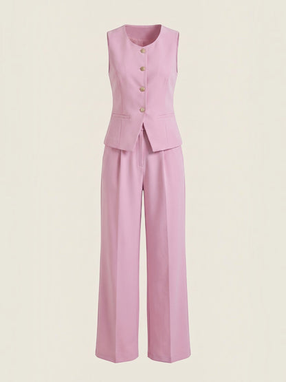 Anita Two-Piece Set with Tailored Vest and Trousers
