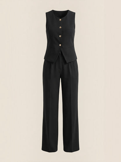 Anita Two-Piece Set with Tailored Vest and Trousers