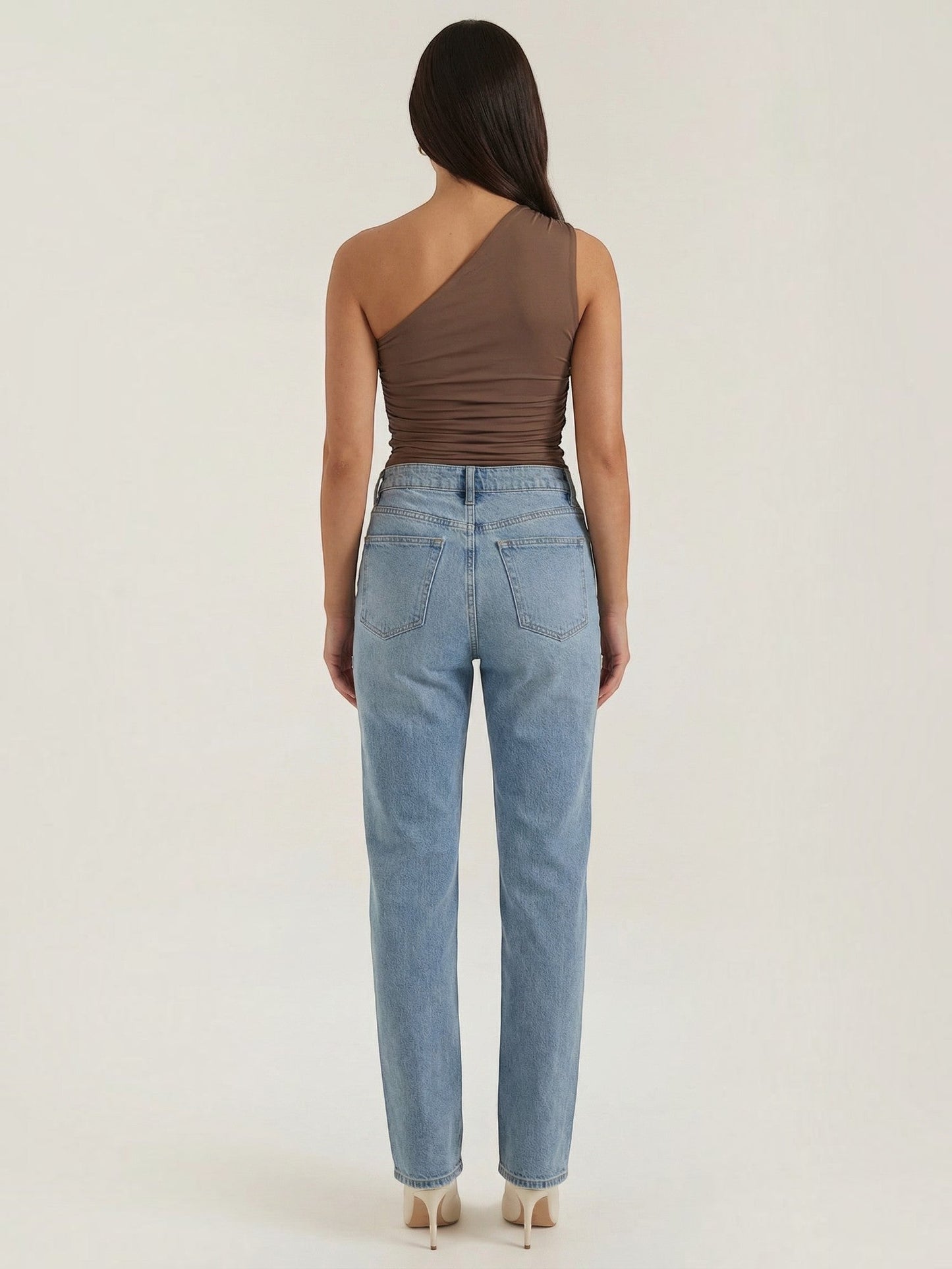 Briony Sleeveless One-Shoulder Top
