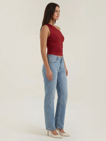 Briony Sleeveless One-Shoulder Top