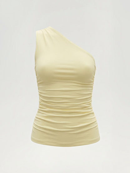 Briony Sleeveless One-Shoulder Top