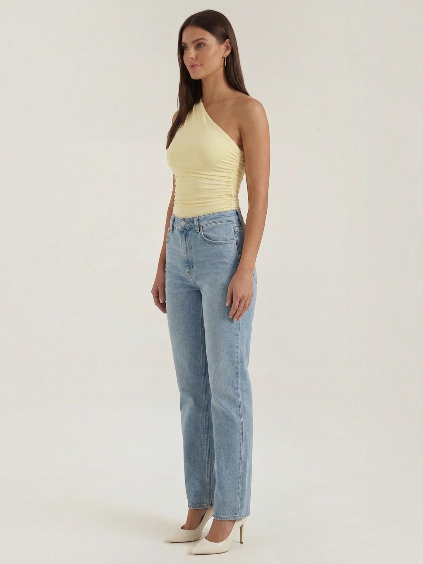 Briony Sleeveless One-Shoulder Top