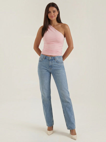 Briony Sleeveless One-Shoulder Top