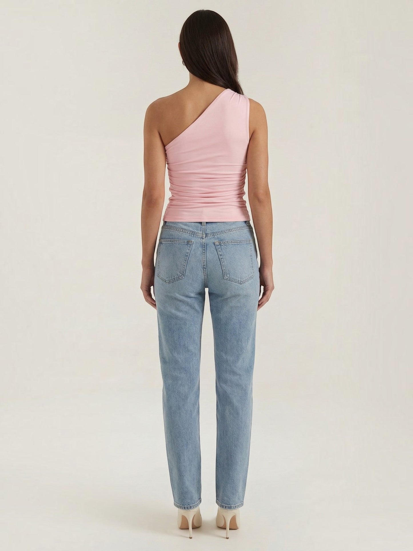 Briony Sleeveless One-Shoulder Top