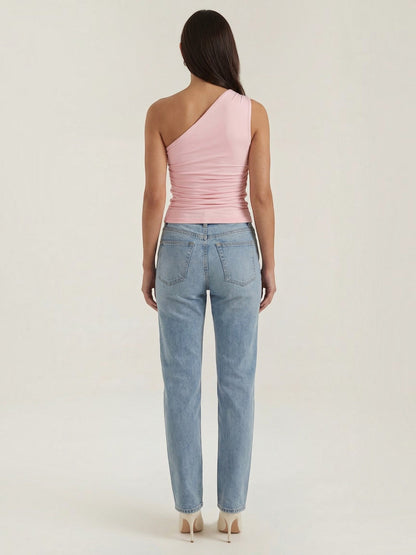 Briony Sleeveless One-Shoulder Top