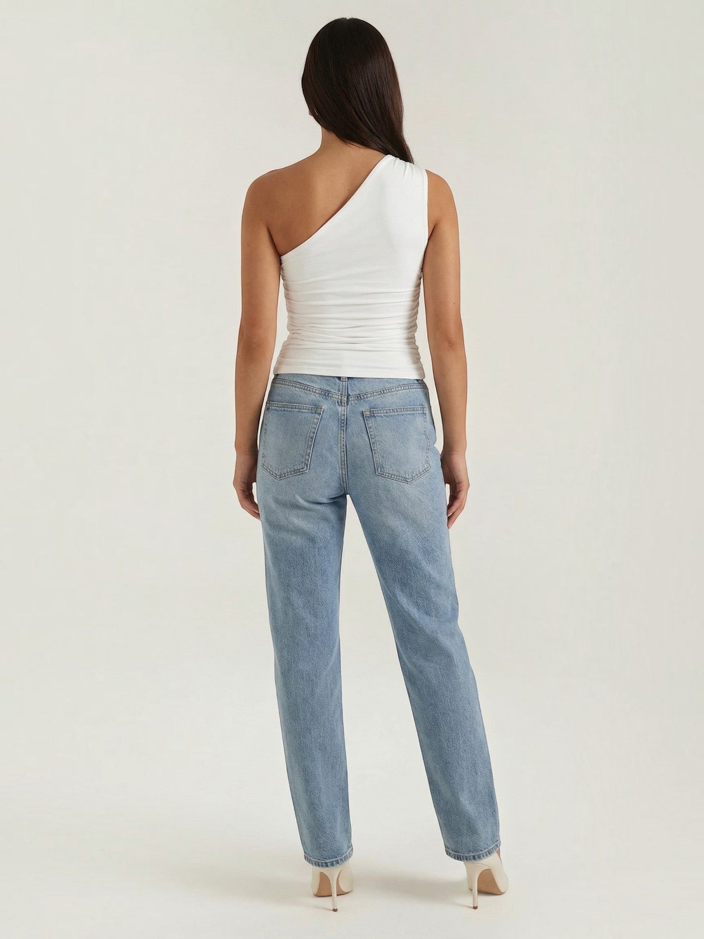 Briony Sleeveless One-Shoulder Top