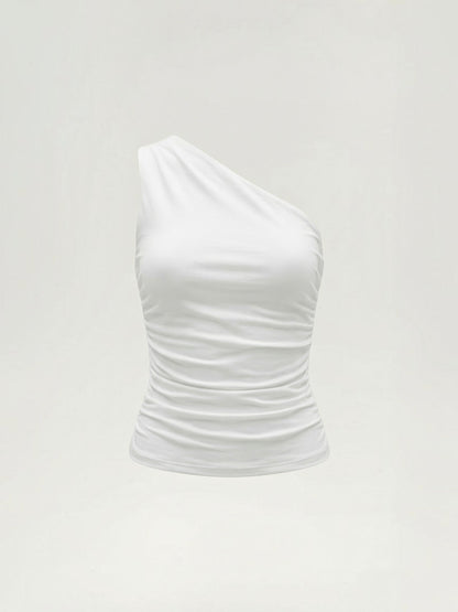 Briony Sleeveless One-Shoulder Top