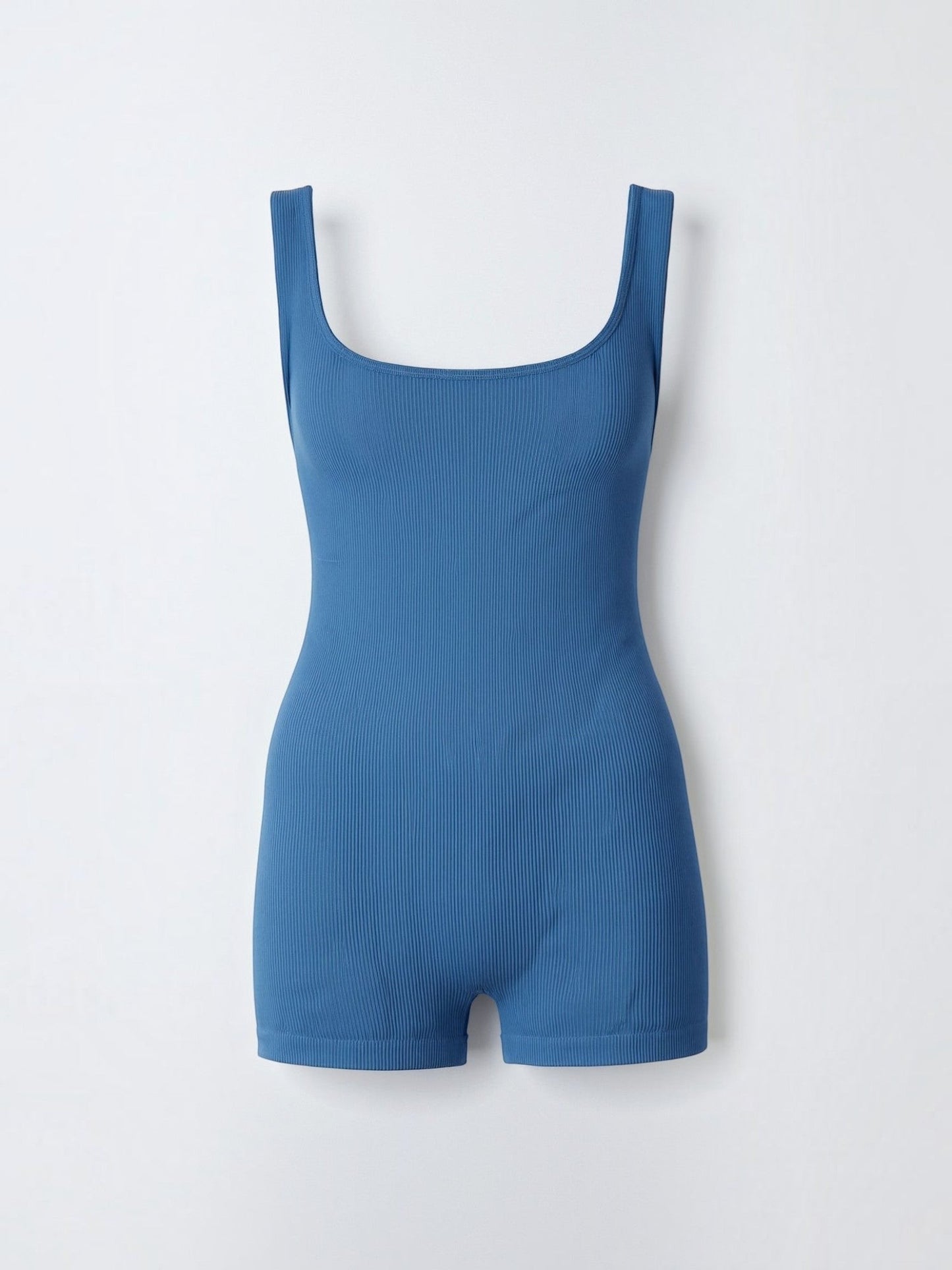 Ribbed Square-Neck Bodysuit with Brief Bottom
