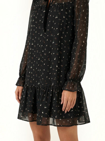 Katie Ruffle-Trim Mini Dress