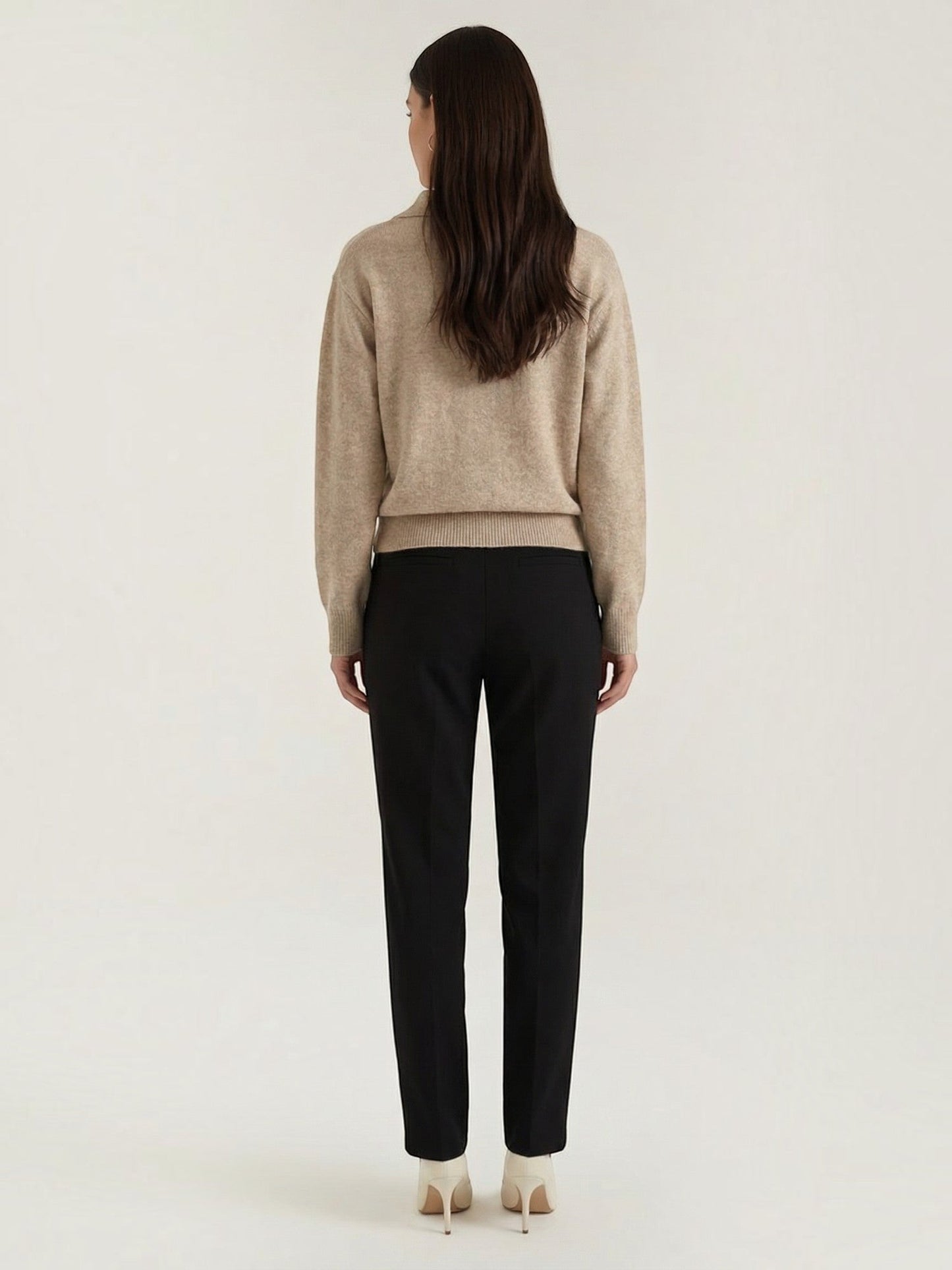 Knit Sweater with Polo Collar