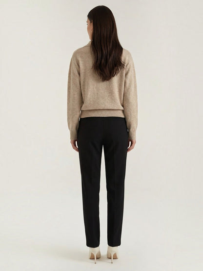 Knit Sweater with Polo Collar