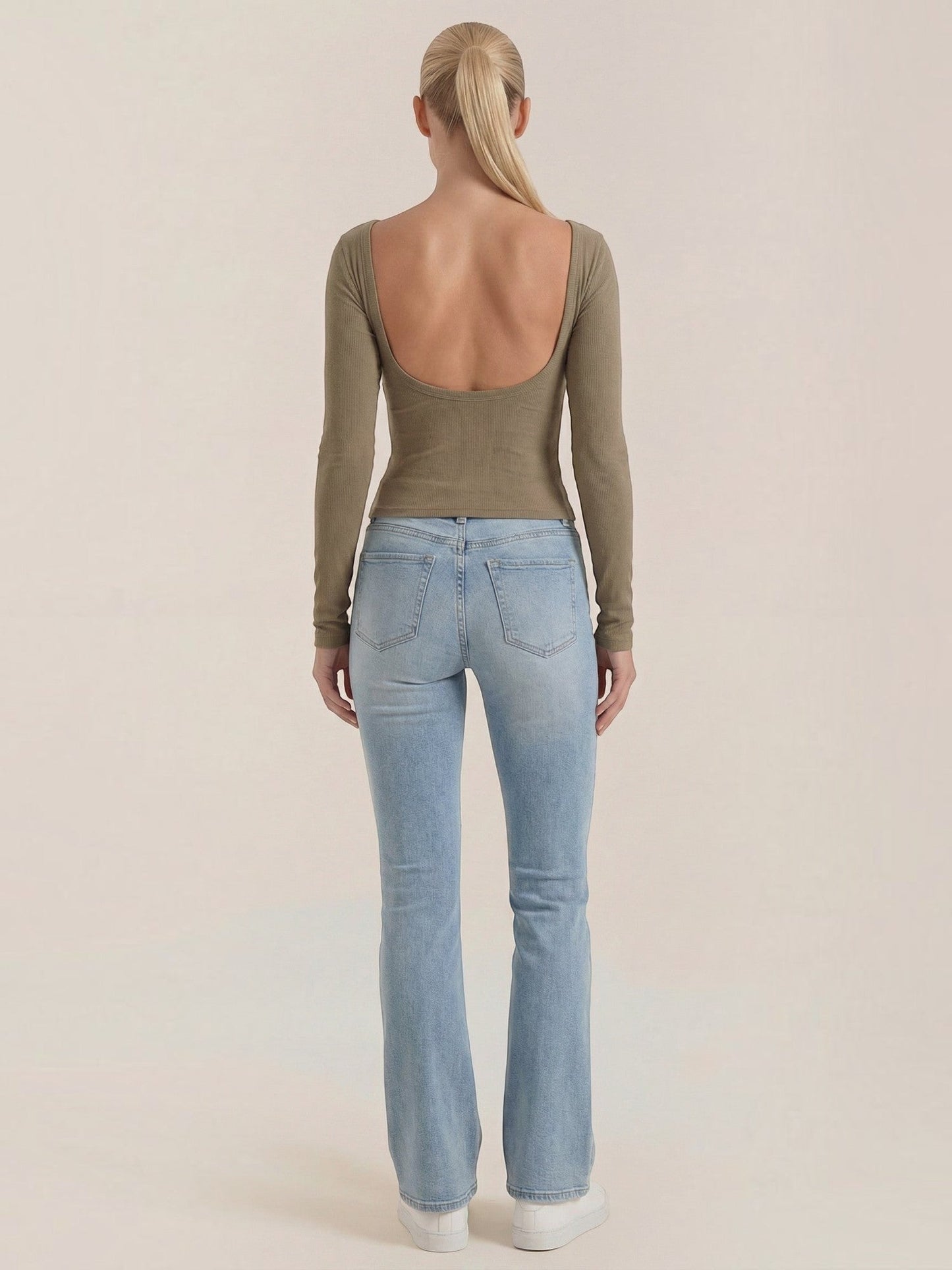 Marian Long-Sleeve Scoop-Neck Top