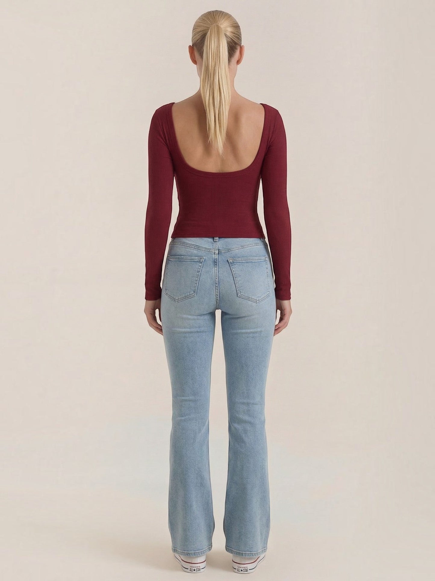 Marian Long-Sleeve Scoop-Neck Top