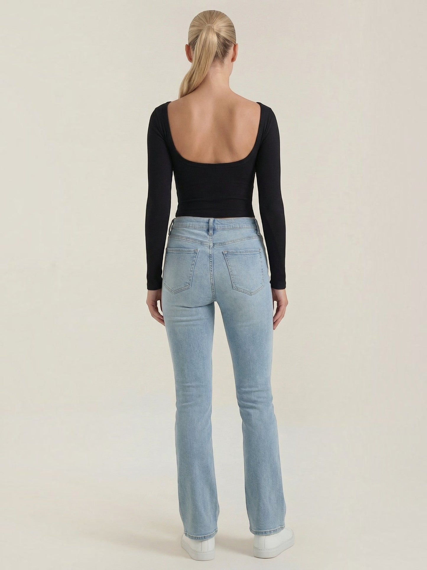 Marian Long-Sleeve Scoop-Neck Top