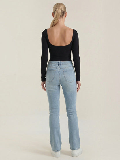 Marian Long-Sleeve Scoop-Neck Top