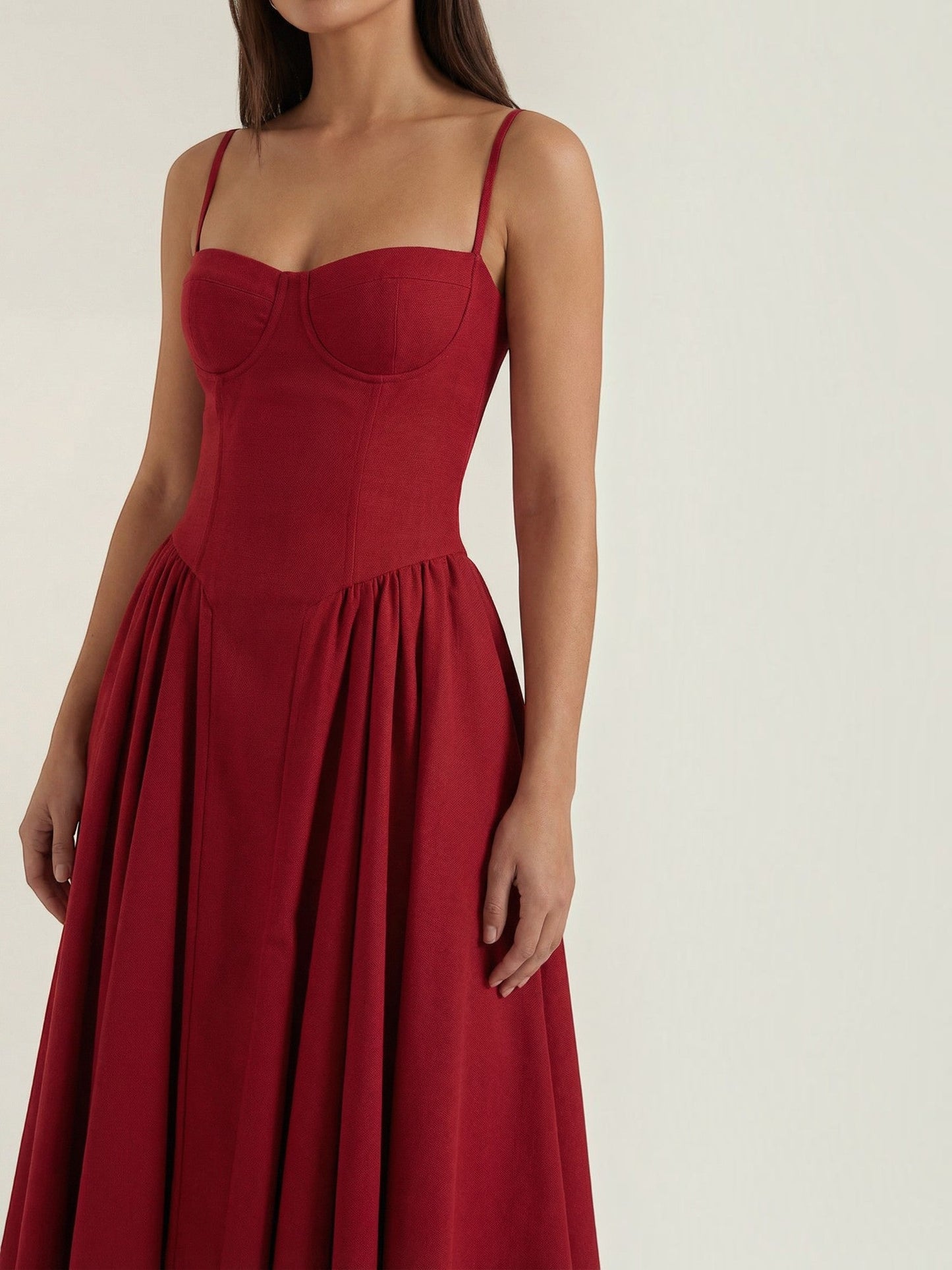 Odette Corset Midi Dress