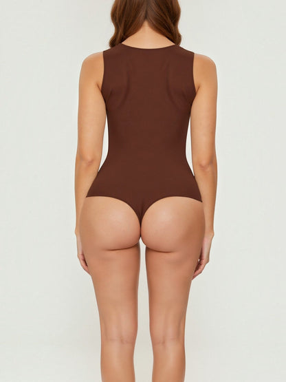 Crew Neck Thong Bodysuit