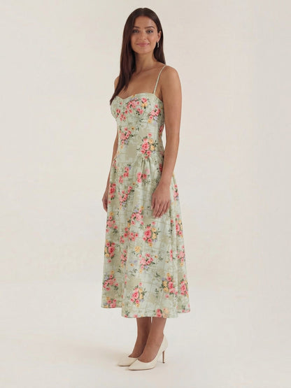 Odette Corset Midi Dress