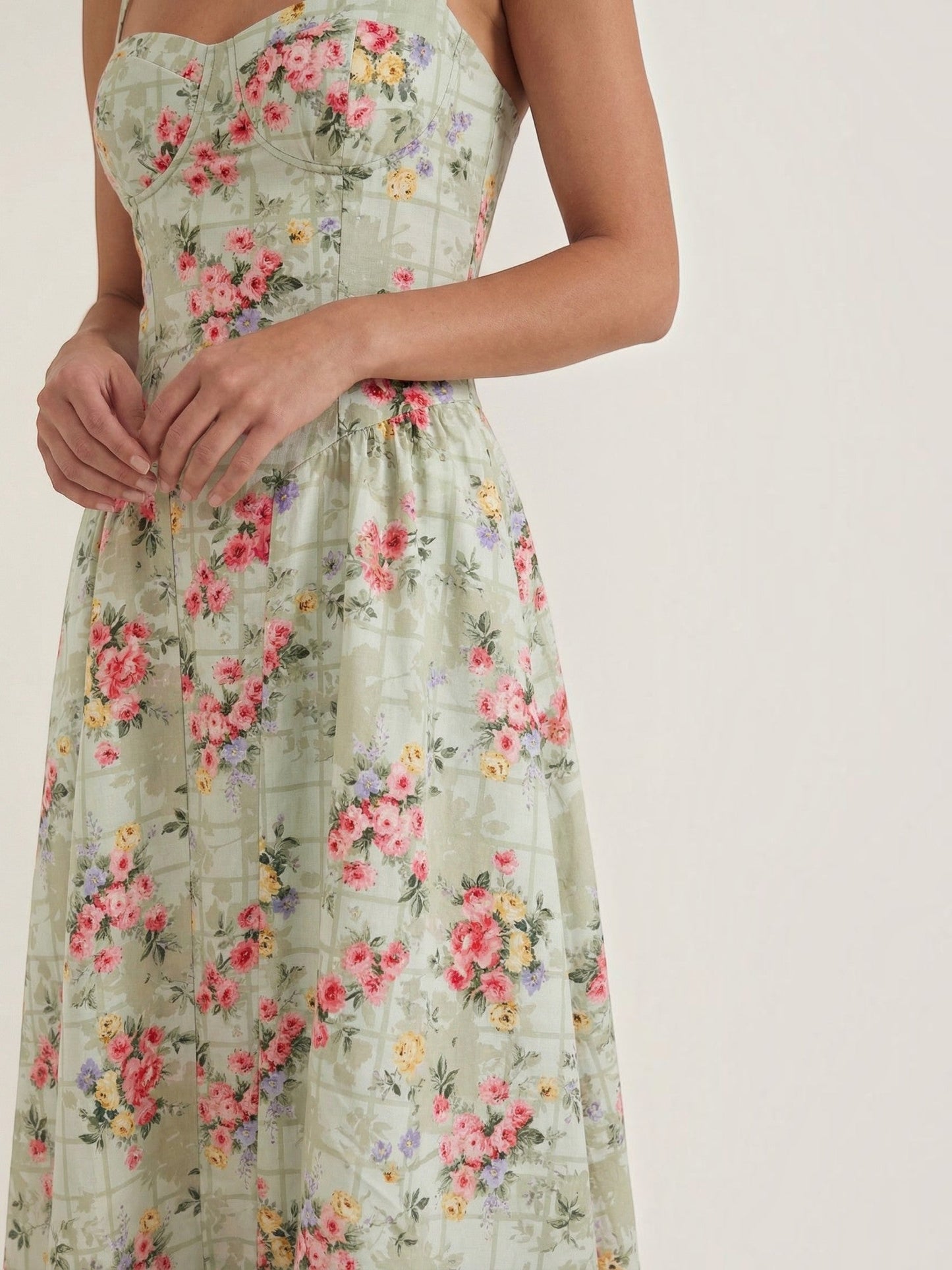 Odette Corset Midi Dress