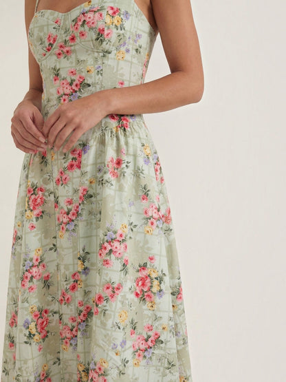 Odette Corset Midi Dress