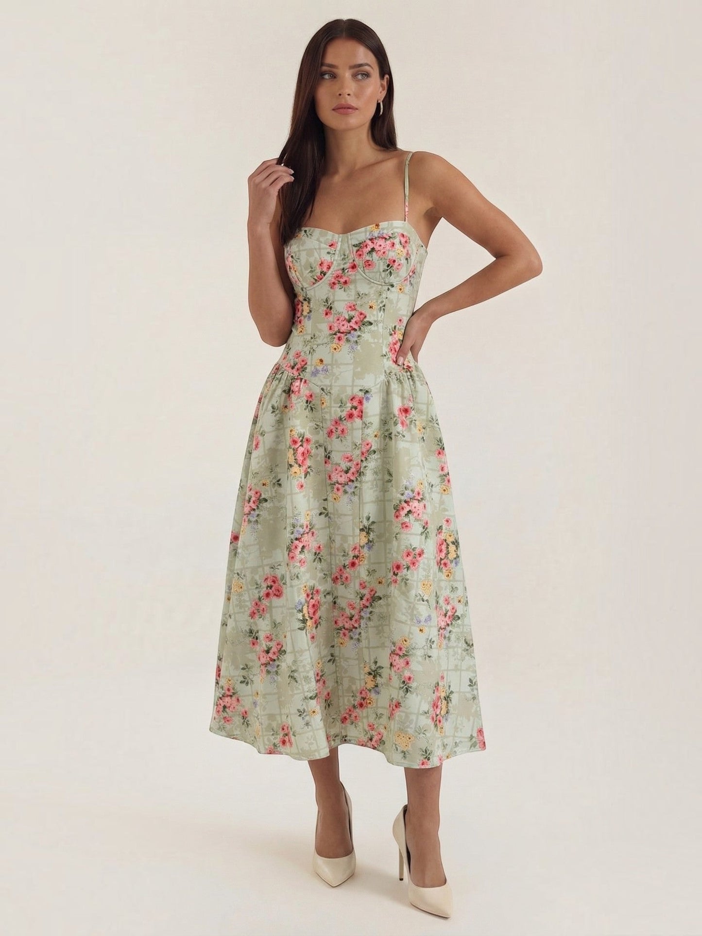 Odette Corset Midi Dress