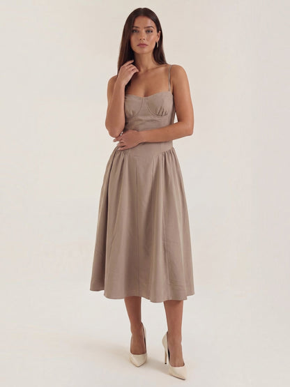 Odette Corset Midi Dress